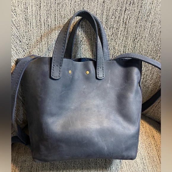 Portland Leather Crossbody Tote - Medium - Deep Water color - Picture 7 of 7